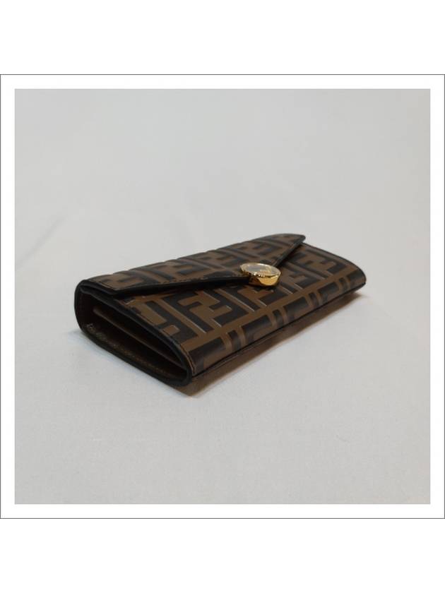 FF logo long wallet brown - FENDI - BALAAN.