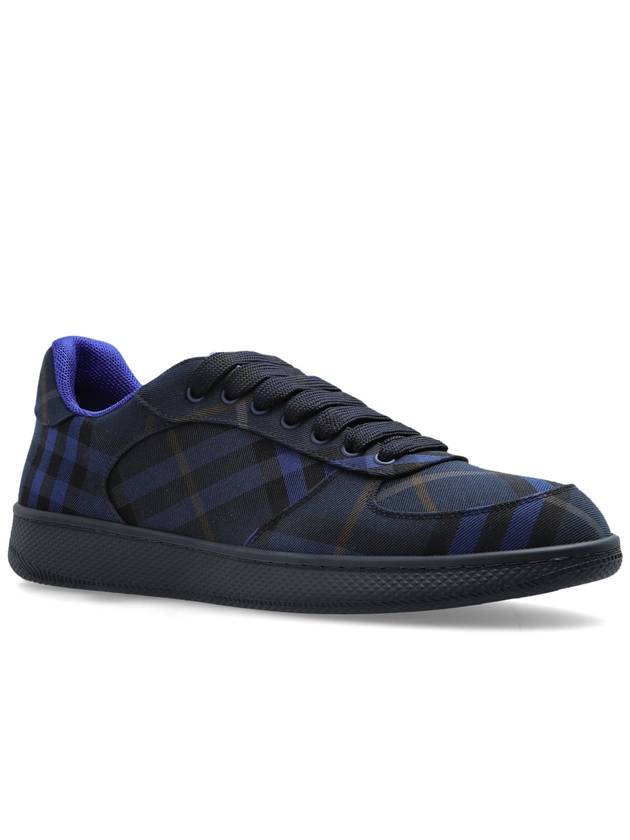 Check Terrace Low Top Sneakers Midnight - BURBERRY - BALAAN 5