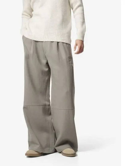 Virgin Wool Wide Pants Dove Grey - AMI - BALAAN 2