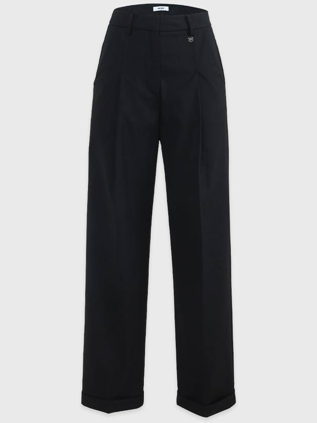 Crocus one tuck roll up slacks black - MICANE - BALAAN 8