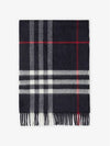 Check Cashmere Scarf Navy - BURBERRY - BALAAN 3