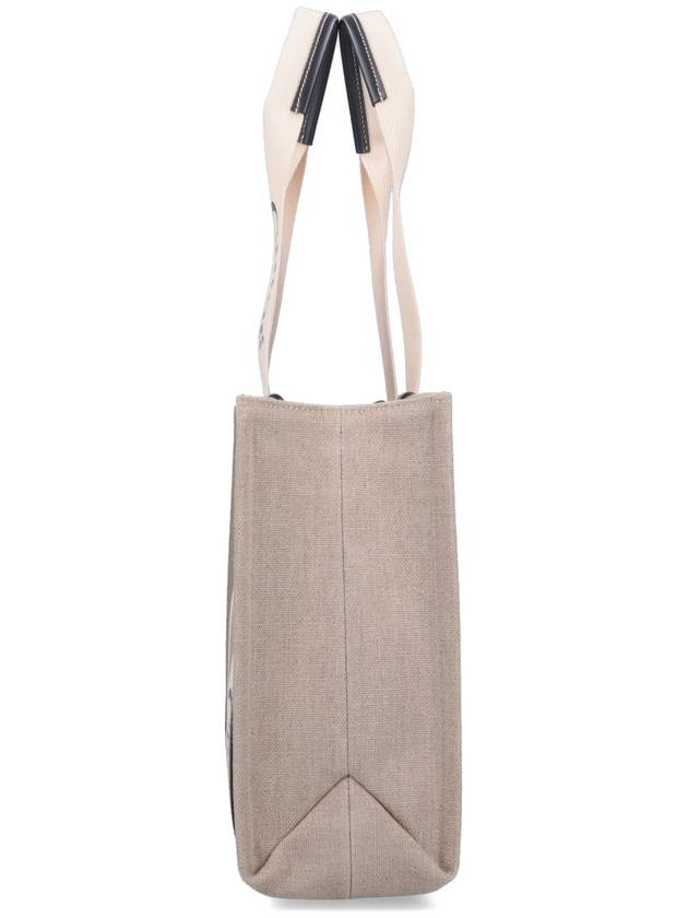 Woody Canvas Medium Tote Bag White Navy - CHLOE - BALAAN 6