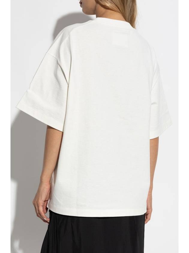 JIL SANDER T-shirt With Logo, Women's, Cream - JIL SANDER - BALAAN 4