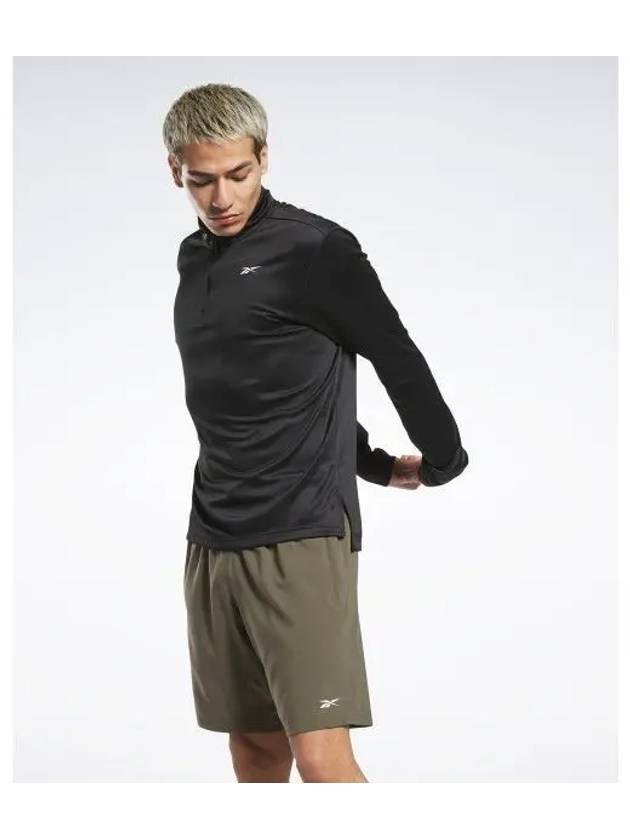 Workout Ready Quarter Zip Long Sleeve Black - REEBOK - BALAAN 1