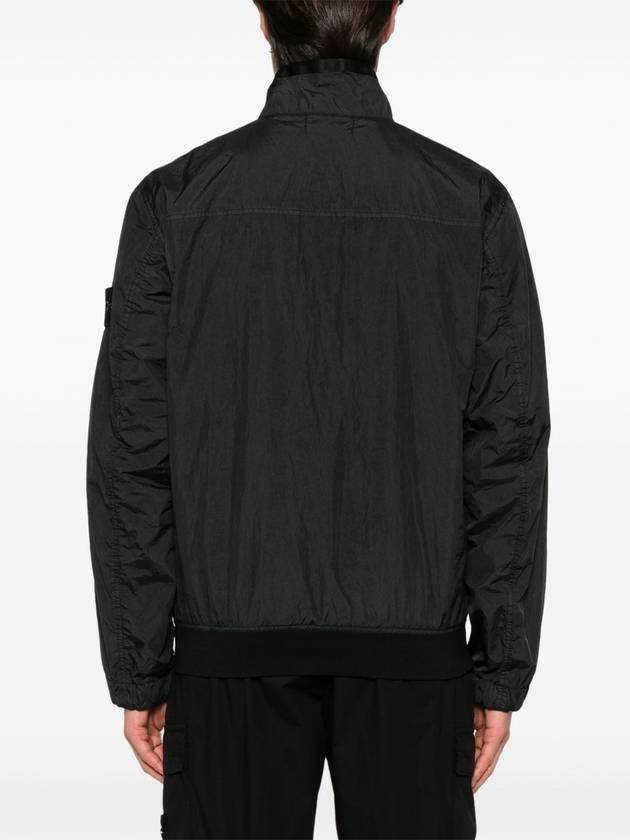 Crinkle Reps Wappen Bomber Jacket Black - STONE ISLAND - BALAAN 5