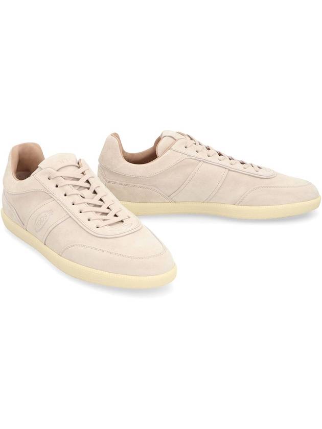 Taps Suede Low Top Sneakers Beige - TOD'S - BALAAN 4