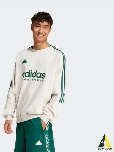 Man Tiro Fleece Crew Neck ALUMINCGREEN - ADIDAS - BALAAN 1