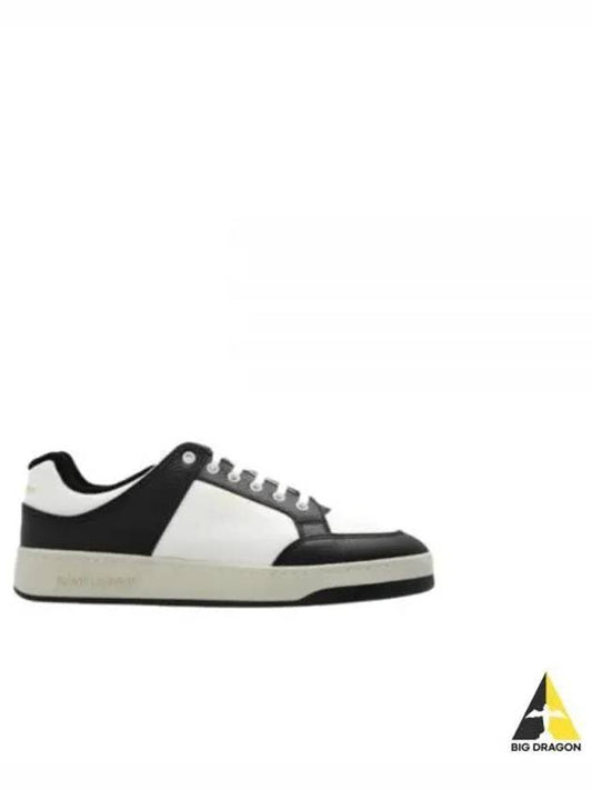 SL 61 Low Top Sneakers Black White - SAINT LAURENT - BALAAN 2