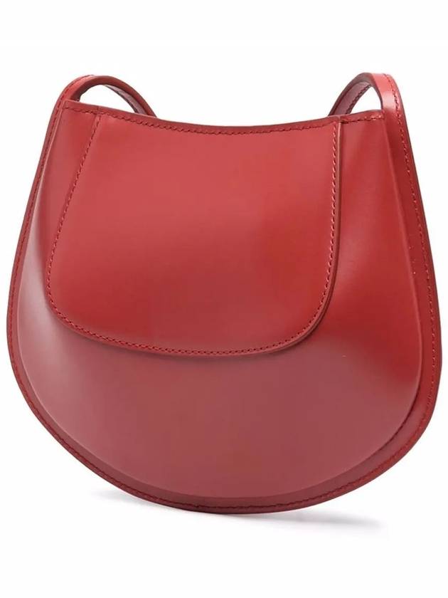 Crescent Logo Mini Leather Cross Bag Red - JIL SANDER - BALAAN 4