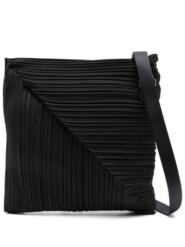 Diagonal Pleated Shoulder Bag Black - ISSEY MIYAKE - BALAAN 1