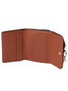 Alphabet Grain Leather Flap Small Half Wallet Brown - CHLOE - BALAAN 4