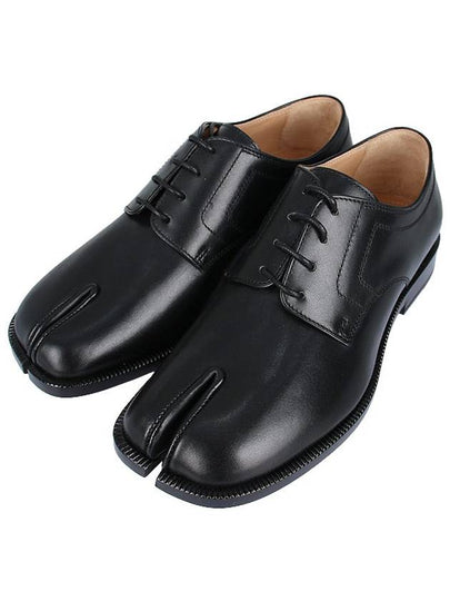 Tabi Lace Up Calf Leather Loafers Black - MAISON MARGIELA - BALAAN 2