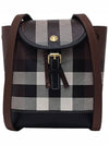 Check Mini Backpack Dark Brown - BURBERRY - BALAAN 4