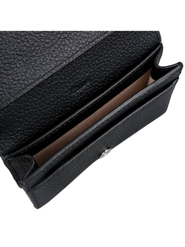 Alphabet Leather Flap Card Wallet Black - CHLOE - BALAAN 8