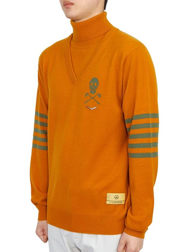 Golf wear men s neck polar knit MLM 2C AB02 ORANGE - MARK & LONA - BALAAN 3