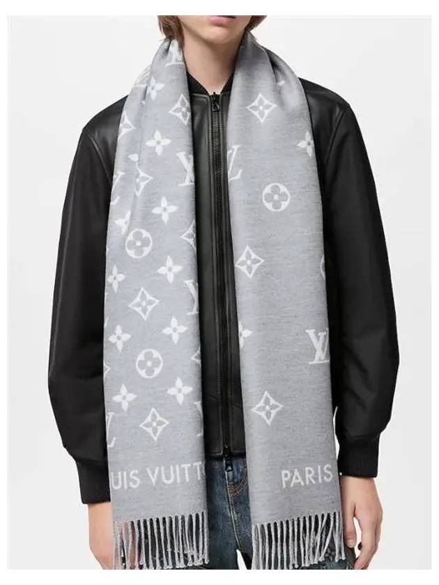 All About Monogram Wool Scarf Grey - LOUIS VUITTON - BALAAN 6