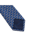 Rabbit Print Silk Tie Blue - SALVATORE FERRAGAMO - BALAAN 7