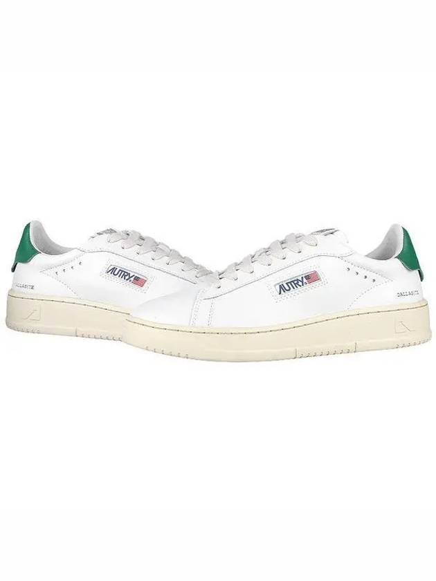 Dallas Green Tab Leather Low Top Sneakers White - AUTRY - BALAAN 2