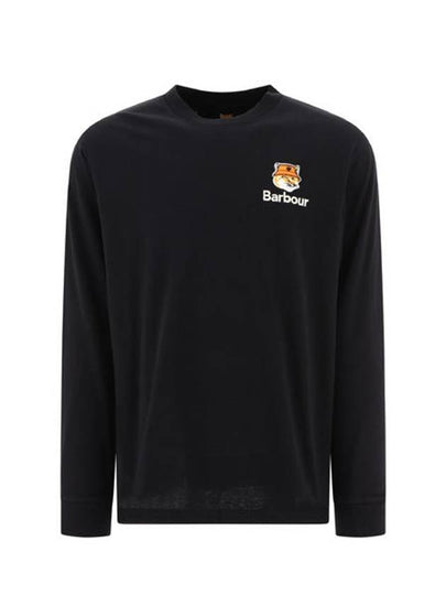 Fox Head Patch Crew Neck Long Sleeve T-Shirt Black - BARBOUR - BALAAN 2