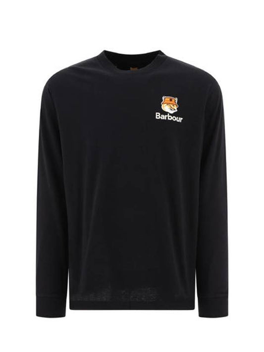 Fox Head Patch Crew Neck Long Sleeve T-Shirt Black - BARBOUR - BALAAN 2