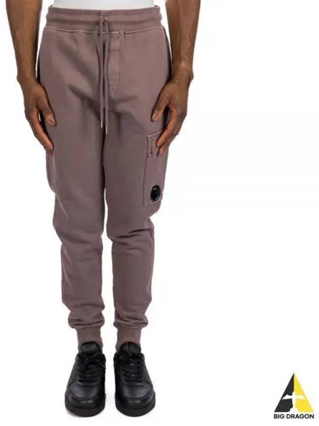 Brushed Emerized Diagonal Fleece Cargo Track Pants Purple - CP COMPANY - BALAAN 2