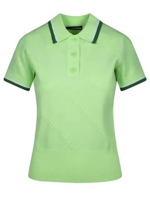 Women's Feline Golf Short Sleeve PK Shirt Green - J.LINDEBERG - BALAAN 2