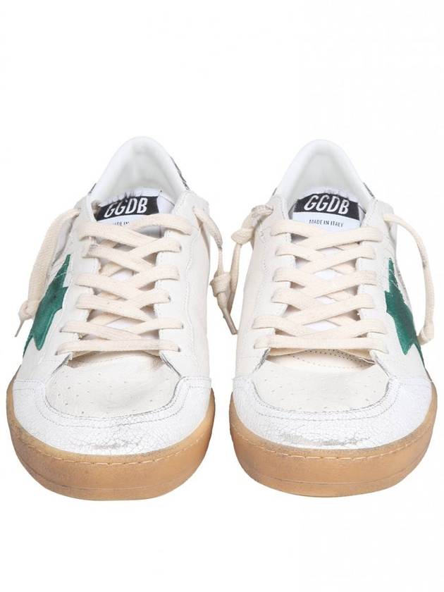 Ballstar Low Top Sneakers White Green - GOLDEN GOOSE - BALAAN 4