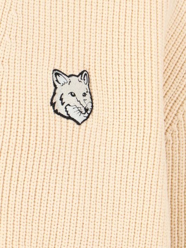 Bold Fox Head Cardigan Ivory - MAISON KITSUNE - BALAAN 4