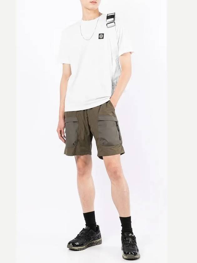 Logo Patch Short Sleeve T-Shirt Ice - STONE ISLAND - BALAAN 5