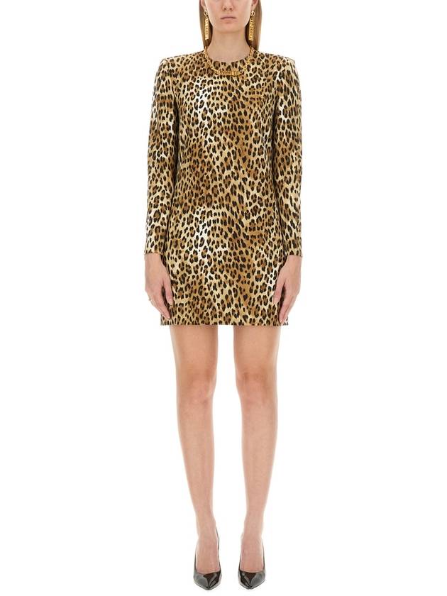 DRESS WITH ANIMAL PATTERN - MOSCHINO - BALAAN 1