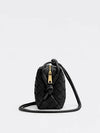 Mini Leather Loop Cross Bag Black - BOTTEGA VENETA - BALAAN 3