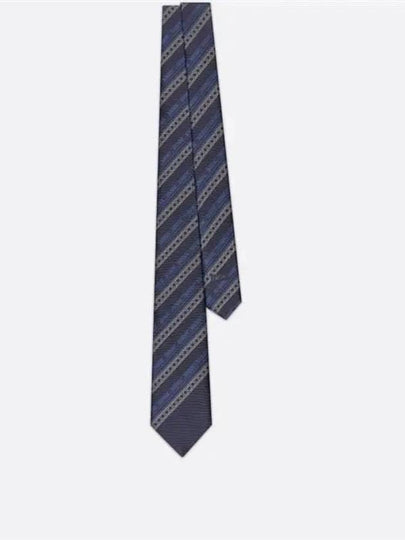 Stripe Cannage Tie Navy Blue - DIOR - BALAAN 2