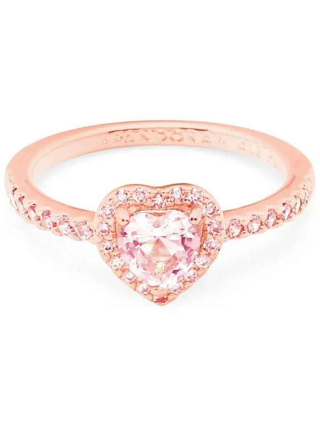 Sparkling Elevated Heart Ring Rose Gold - PANDORA - BALAAN 4