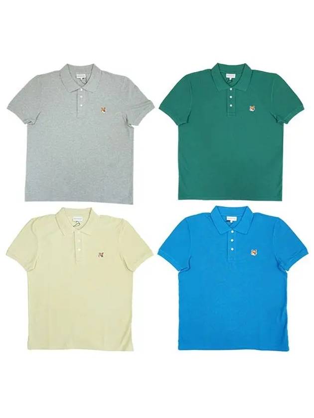 Polo Fox Head Collar Short Sleeve T Shirt LM00208KJ7002 4 types choose 1 - MAISON KITSUNE - BALAAN 1