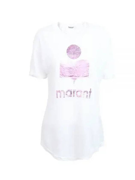 Women s Coldy Logo Short Sleeve T Shirt Pink TS0004FA A1N10E PKWH 968668 - ISABEL MARANT - BALAAN 1