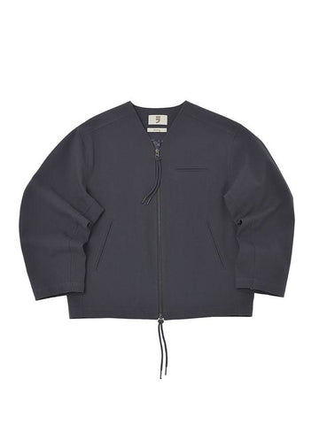 Something Earth Cotton Zip-Up Jacket Charcoal - A NOTHING - BALAAN 1