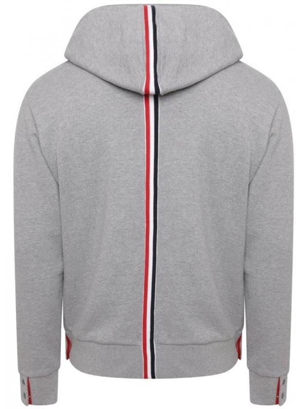 Men's Center Back Stripe Logo Patch Hoodie Grey - THOM BROWNE - BALAAN 3