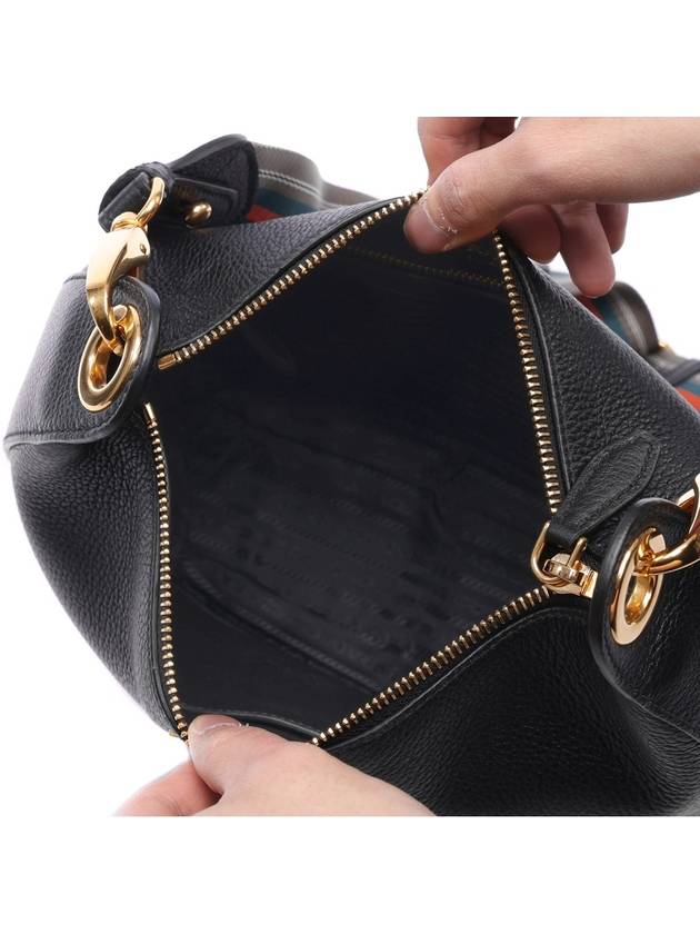 Vitello Phoenix Shoulder Bag Black - PRADA - BALAAN 7