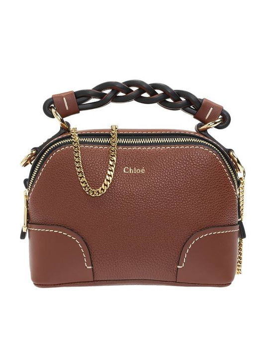 Daria Mini Chain Cross Bag Brown - CHLOE - BALAAN.