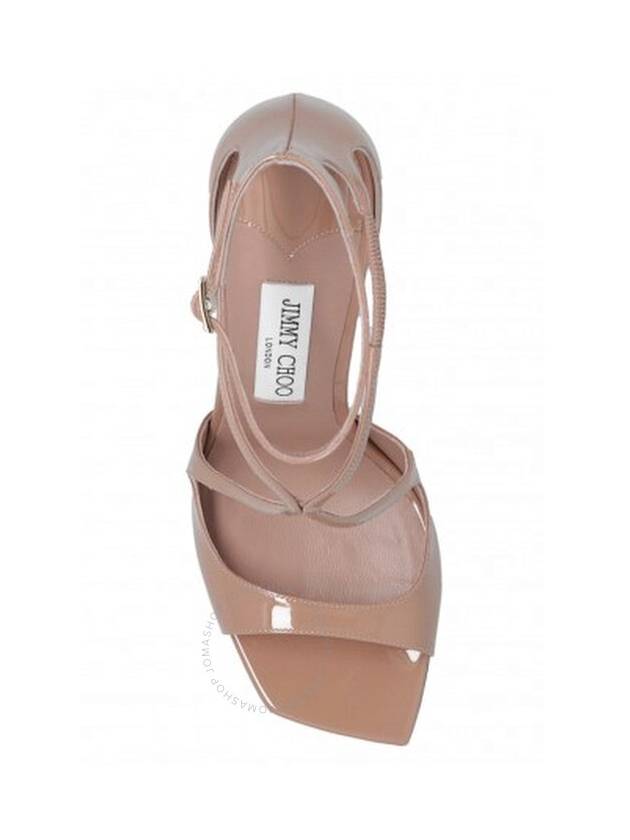 Jimmy Choo Ballet Pink Azia 95 Patent Leather Sandals Brand Size 37.5 US Size 7.5 - JIMMY CHOO - BALAAN 3