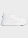 Wedge Outsole Block Low Top Sneakers Optic White - CELINE - BALAAN 2