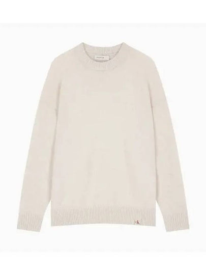 Relax Fit Alpaca Knit Top Light Beige - CALVIN KLEIN - BALAAN 2