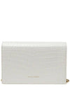 Gold Plated Skull Crocodile Leather Mini Shoulder Bag White - ALEXANDER MCQUEEN - BALAAN 3