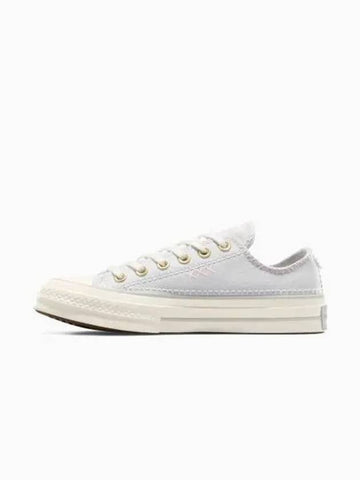 Chuck 70 Crafted Stitching Low Top Sneakers Light Grey - CONVERSE - BALAAN 1