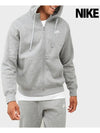 Men's Nsw Club Fleece Zip-Up Hoodie Grey - NIKE - BALAAN 2