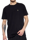 Chest ORB Logo Short Sleeve T-Shirt Black - VIVIENNE WESTWOOD - BALAAN 4