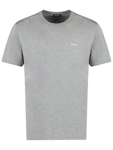 Zegna Logo Cotton T-Shirt - ERMENEGILDO ZEGNA - BALAAN 1