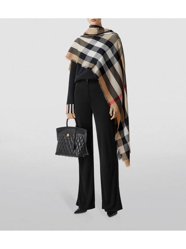 Lightweight Check Cashmere Scarf Beige - BURBERRY - BALAAN 5