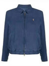 Embroidered Pony Logo Linen Windbreaker Navy - POLO RALPH LAUREN - BALAAN 2