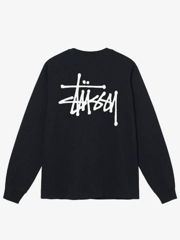 Long sleeve basic long sleeve t-shirt black - STUSSY - BALAAN 1